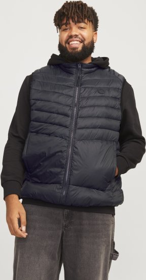Jack & Jones SPRINT BODYWARMER With Collar Black - Jakas & Lietus apģērbs - Jakas - 2XL-12XL