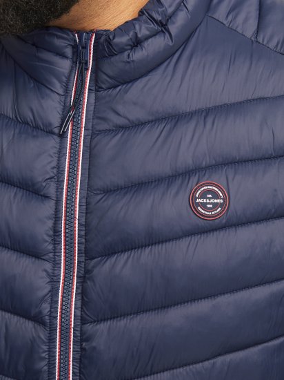 Jack & Jones SPRINT True Red Stitches BODYWARMER Navy Blazer - Jakas & Lietus apģērbs - Jakas - 2XL-12XL