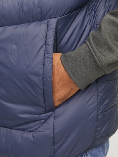 Jack & Jones SPRINT True Red Stitches BODYWARMER Navy Blazer - Jakas & Lietus apģērbs - Jakas - 2XL-12XL