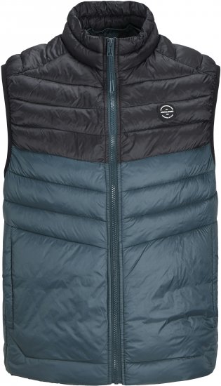 Jack & Jones SPRINT Black Blocking BODYWARMER With Collar Dark Turquoise - Jakas & Lietus apģērbs - Jakas - 2XL-12XL