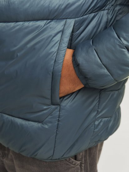 Jack & Jones SPRINT Black Blocking Quilted Collar Jacket Teal - Jakas & Lietus apģērbs - Jakas - 2XL-12XL