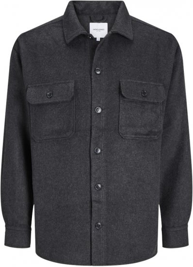 Jack & Jones BRADLEY OLLIE Overshirt LS Black - Krekli - Krekli - 2XL-8XL