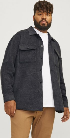 Jack & Jones BRADLEY OLLIE Overshirt LS Black - Krekli - Krekli - 2XL-8XL