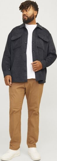 Jack & Jones BRADLEY OLLIE Overshirt LS Black - Krekli - Krekli - 2XL-8XL