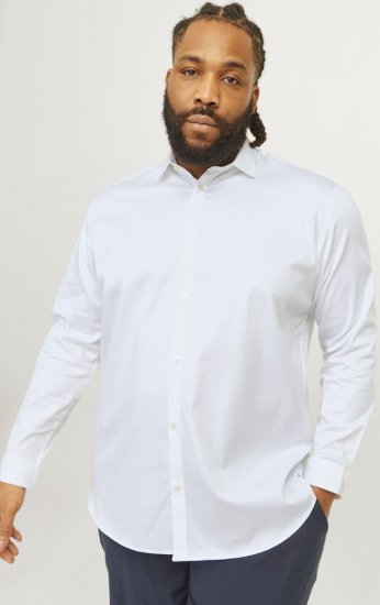 Jack & Jones ARMA LS Shirt White - Krekli - Krekli - 2XL-8XL