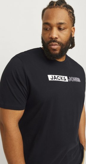 Jack & Jones CORP Logo Play 5 T-Shirt Black - T-krekli - T-krekli - 2XL-14XL