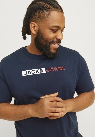 Jack & Jones CORP Logo Play 5 T-Shirt Navy Blazer - T-krekli - T-krekli - 2XL-14XL