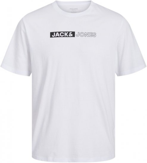 Jack & Jones CORP Logo Play 5 T-Shirt White - T-krekli - T-krekli - 2XL-14XL