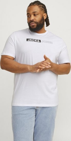 Jack & Jones CORP Logo Play 5 T-Shirt White - T-krekli - T-krekli - 2XL-14XL