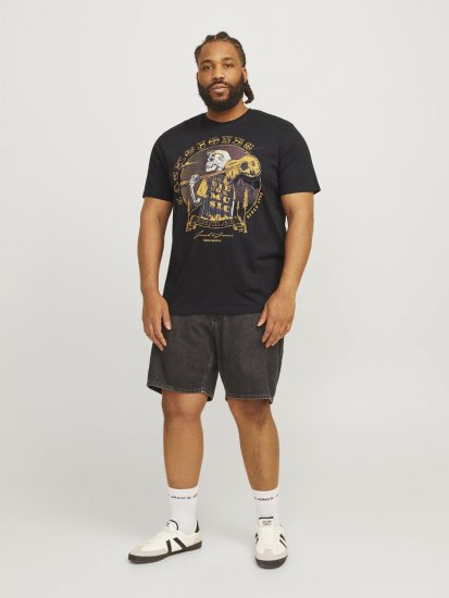 Jack & Jones JJSKULL ROCK T-Shirt Black - T-krekli - T-krekli - 2XL-14XL
