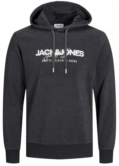 Jack & Jones JJALVIS Hoodie Black - Džemperi un džemperi ar kapuci - Džemperi - 2XL-14XL