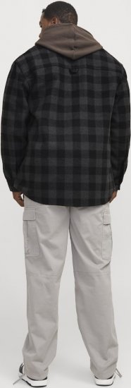 Jack & Jones ZAC BRUSHED Long Sleeve OVERSHIRT Grey - Krekli - Krekli - 2XL-8XL
