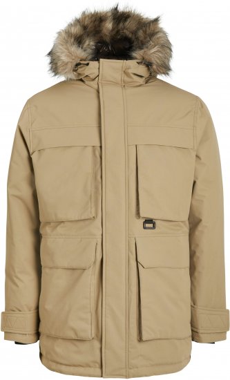 Jack & Jones STAR Parka Beige - Jakas & Lietus apģērbs - Jakas - 2XL-12XL