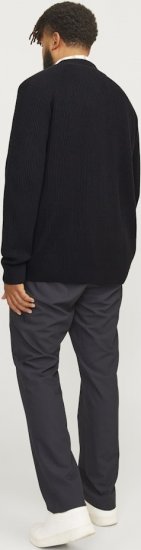 Jack & Jones PANNEL Turtleneck Knitted Sweater with Zipper Black - Džemperi un džemperi ar kapuci - Džemperi - 2XL-14XL