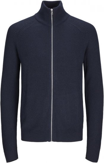 Jack & Jones PANNEL Turtleneck Knitted Sweater with Zipper Navy Blazer - Džemperi un džemperi ar kapuci - Džemperi - 2XL-14XL