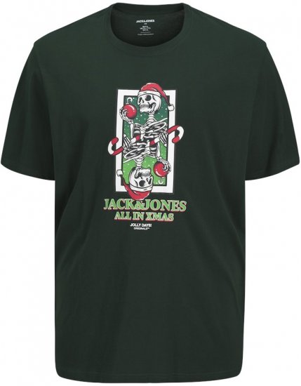 Jack & Jones XMAS Christmas Skull T-Shirt Dark Slate Grey - T-krekli - T-krekli - 2XL-14XL