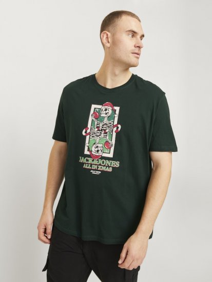 Jack & Jones XMAS Christmas Skull T-Shirt Dark Slate Grey - T-krekli - T-krekli - 2XL-14XL
