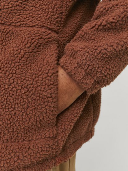 Jack & Jones ESTERBRO High Collar Teddy Jacket Brandy Brown - Jakas & Lietus apģērbs - Jakas - 2XL-12XL