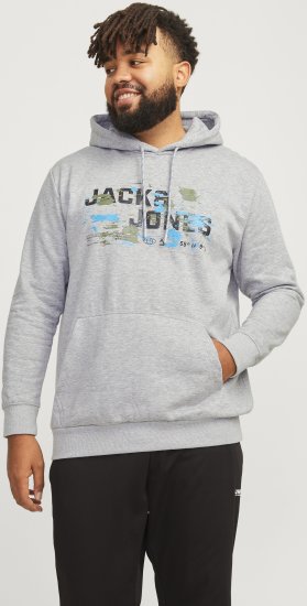 Jack & Jones JCOOUTDOOR Hoodie Light Grey - Džemperi un džemperi ar kapuci - Džemperi - 2XL-14XL