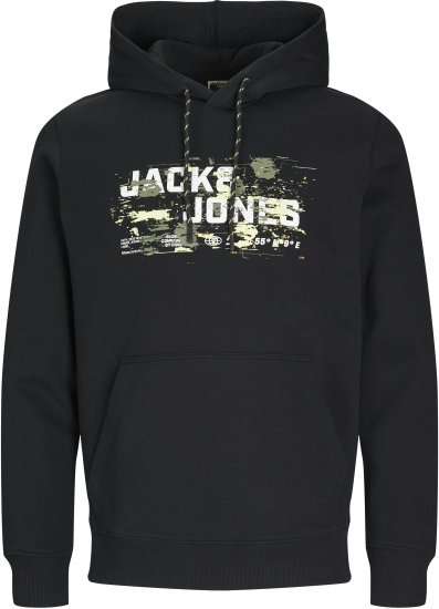 Jack & Jones JCOOUTDOOR Hoodie Black - Džemperi un džemperi ar kapuci - Džemperi - 2XL-14XL