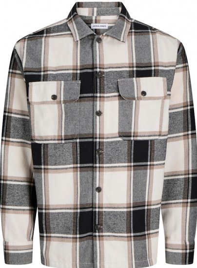 Jack & Jones Charge Overshirt Long Sleeve Crockery - Krekli - Krekli - 2XL-8XL