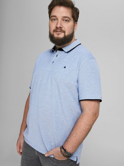 Jack & Jones PAULOS Short Sleeve Polo Light Blue/PS - Polo krekli - Polo krekli - 2XL-8XL