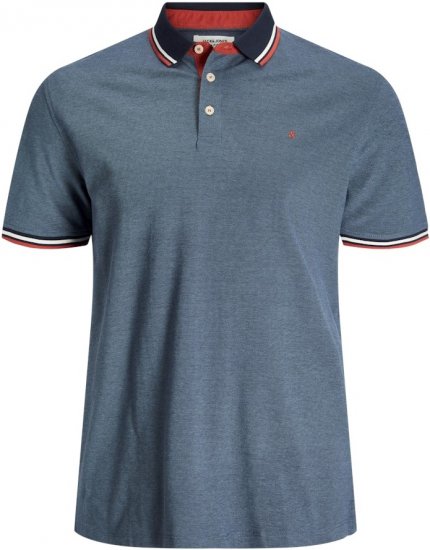Jack & Jones PAULOS Short Sleeve Polo Denim Blue/PS - Polo krekli - Polo krekli - 2XL-8XL