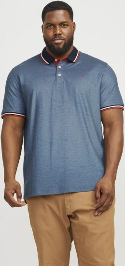 Jack & Jones PAULOS Short Sleeve Polo Denim Blue/PS - Polo krekli - Polo krekli - 2XL-8XL