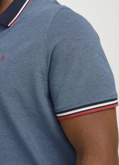 Jack & Jones PAULOS Short Sleeve Polo Denim Blue/PS - Polo krekli - Polo krekli - 2XL-8XL