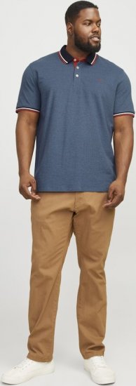 Jack & Jones PAULOS Short Sleeve Polo Denim Blue/PS - Polo krekli - Polo krekli - 2XL-8XL