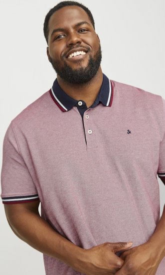 Jack & Jones PAULOS Short Sleeve Polo Rio Red/PS - Polo krekli - Polo krekli - 2XL-8XL