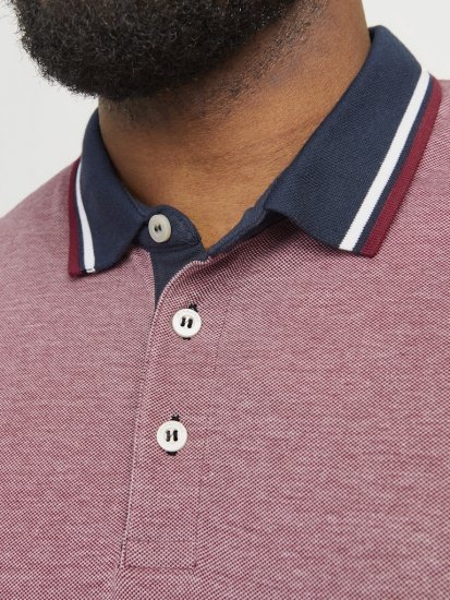 Jack & Jones PAULOS Short Sleeve Polo Rio Red/PS - Polo krekli - Polo krekli - 2XL-8XL