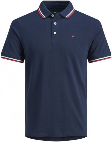 Jack & Jones PAULOS Short Sleeve Polo Navy Blazer - Polo krekli - Polo krekli - 2XL-8XL