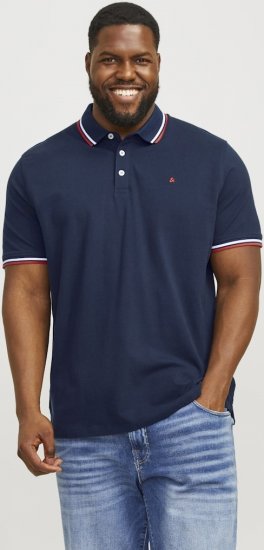 Jack & Jones PAULOS Short Sleeve Polo Navy Blazer - Polo krekli - Polo krekli - 2XL-8XL