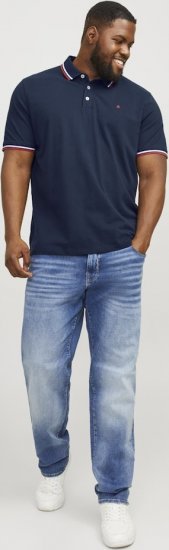 Jack & Jones PAULOS Short Sleeve Polo Navy Blazer - Polo krekli - Polo krekli - 2XL-8XL