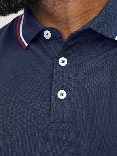 Jack & Jones PAULOS Short Sleeve Polo Navy Blazer - Polo krekli - Polo krekli - 2XL-8XL