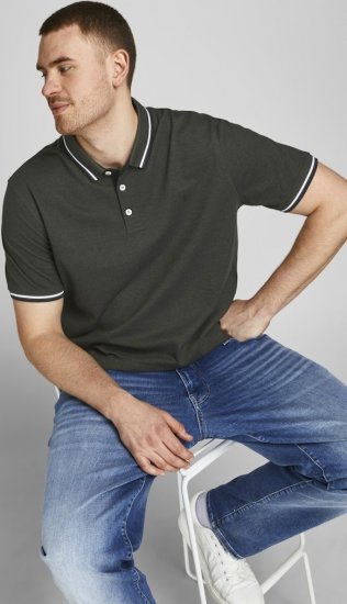 Jack & Jones PAULOS Short Sleeve Polo Green/PLAY 1 - Polo krekli - Polo krekli - 2XL-8XL