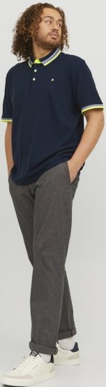 Jack & Jones PAULOS Short Sleeve Polo Dark Navy/NEON - Polo krekli - Polo krekli - 2XL-8XL