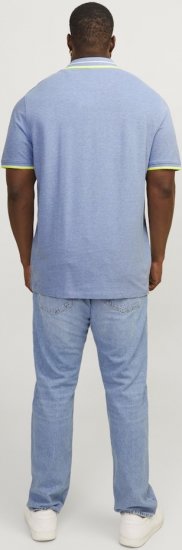 Jack & Jones PAULOS Short Sleeve Polo Light Blue/NEON - Polo krekli - Polo krekli - 2XL-8XL