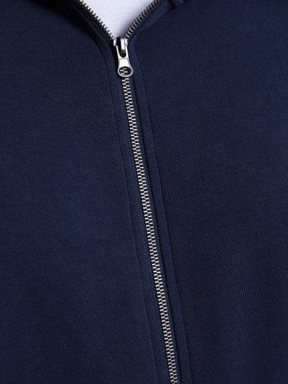 Jack & Jones Basic Sweat Zip Hood Navy Blazer - Džemperi un džemperi ar kapuci - Džemperi - 2XL-14XL