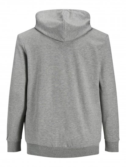 Jack & Jones Basic Sweat Zip Hood Light Grey Melange - Džemperi un džemperi ar kapuci - Džemperi - 2XL-14XL