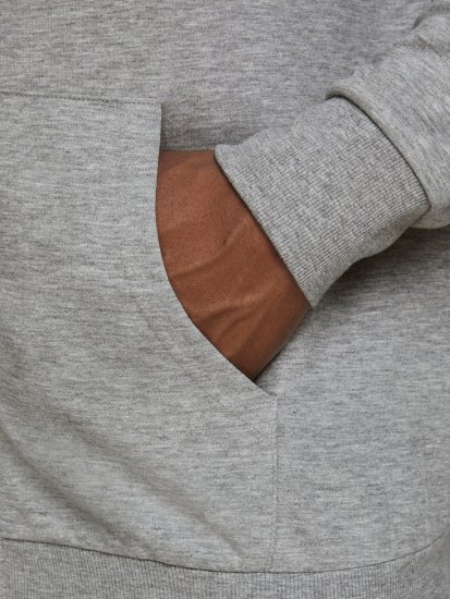 Jack & Jones Basic Sweat Zip Hood Light Grey Melange - Džemperi un džemperi ar kapuci - Džemperi - 2XL-14XL