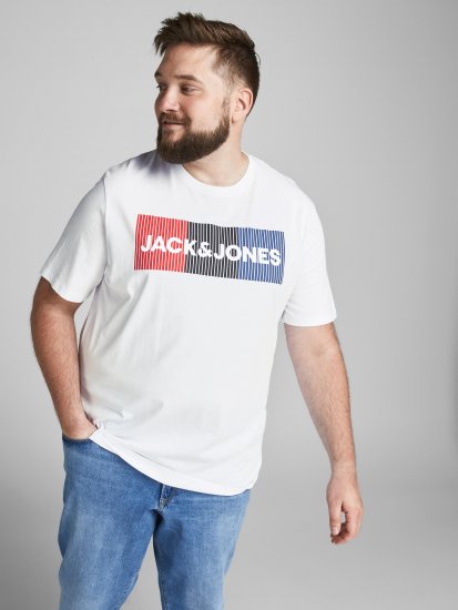 Jack & Jones JJECORP Logo Play T-Shirt White - T-krekli - T-krekli - 2XL-14XL