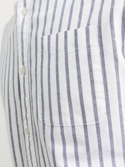 Jack & Jones OXFORD LS Shirt Striped Ensign Blue - Krekli - Krekli - 2XL-8XL