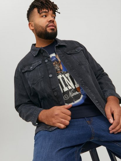 Jack & Jones JJIJEAN Denim Jacket Black Denim - Jakas & Lietus apģērbs - Jakas - 2XL-12XL