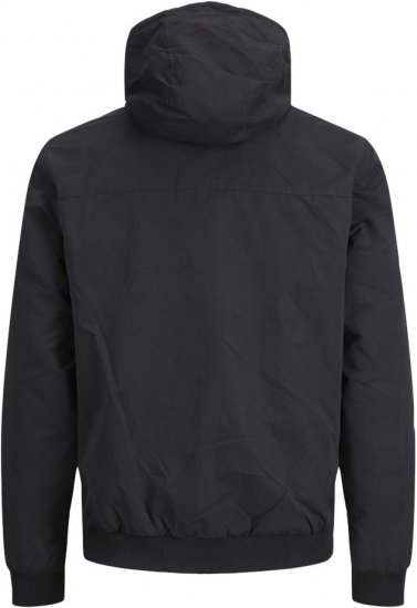 Jack & Jones RUSH SOLID Bomber Jacket with Hood Black - Jakas & Lietus apģērbs - Jakas - 2XL-12XL