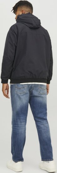Jack & Jones RUSH SOLID Bomber Jacket with Hood Black - Jakas & Lietus apģērbs - Jakas - 2XL-12XL