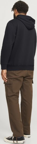 Jack & Jones 2 COL LOGO Hoodie Black - Džemperi un džemperi ar kapuci - Džemperi - 2XL-14XL
