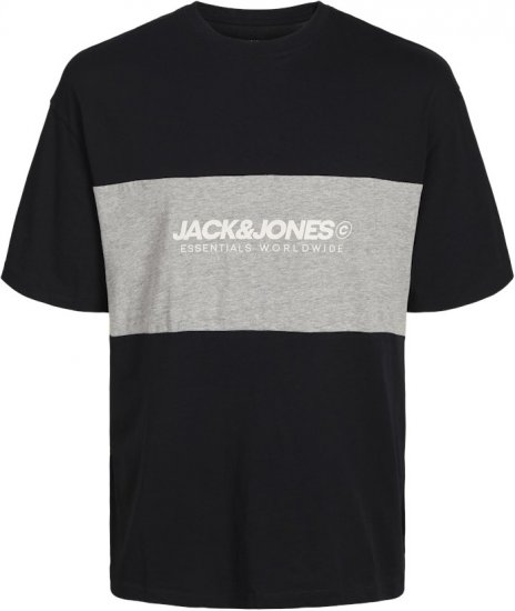 Jack & Jones LEGACY BLOCKING T-Shirt Black - T-krekli - T-krekli - 2XL-14XL