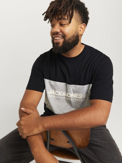 Jack & Jones LEGACY BLOCKING T-Shirt Black - T-krekli - T-krekli - 2XL-14XL
